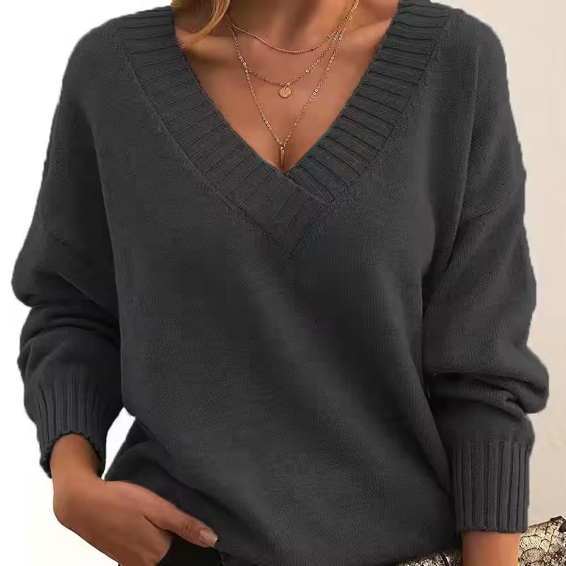 Marisa – V-Neck Knit Sweater