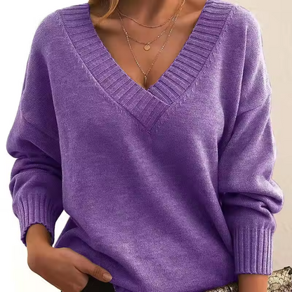 Marisa – V-Neck Knit Sweater