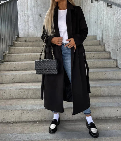 Ivy – Double-Breasted Wool Trench Coat