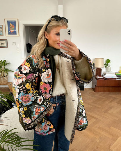 Clarise - Padded Floral Jacket