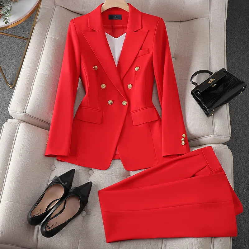 Adelaide – Stylish Butoned Blazer & Pants Set