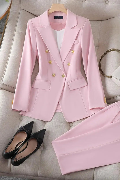 Adelaide – Stylish Butoned Blazer & Pants Set