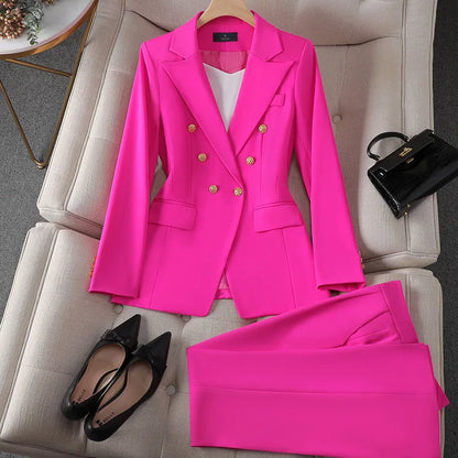 Adelaide – Stylish Butoned Blazer & Pants Set