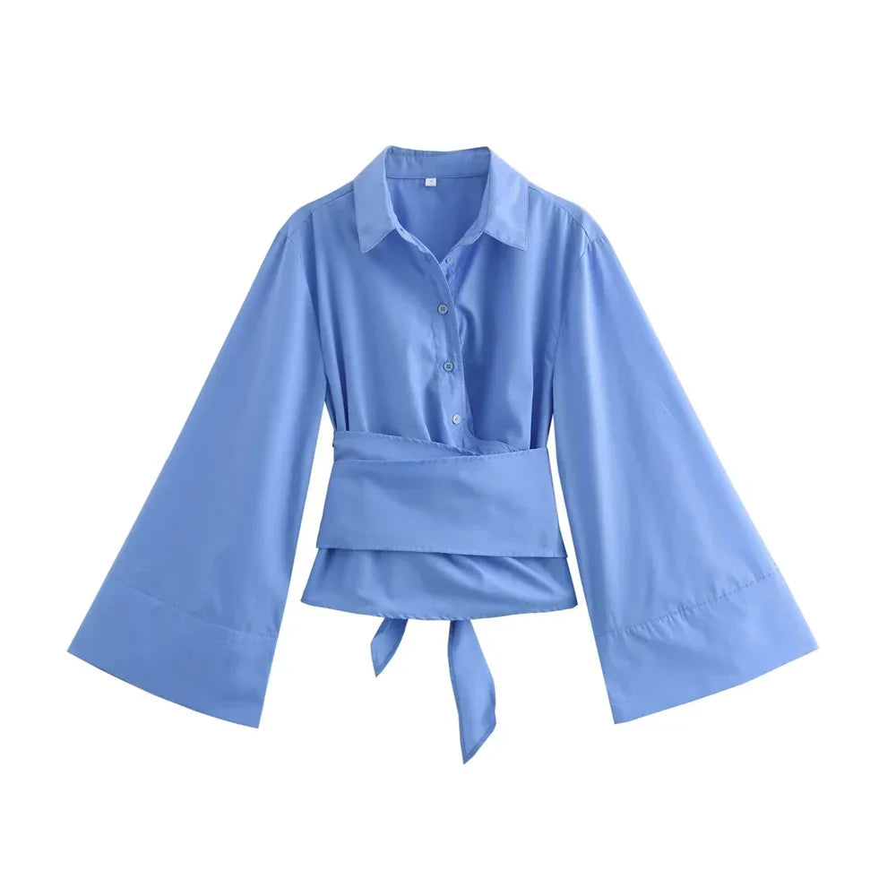 Calla – Wrap Tie Blouse