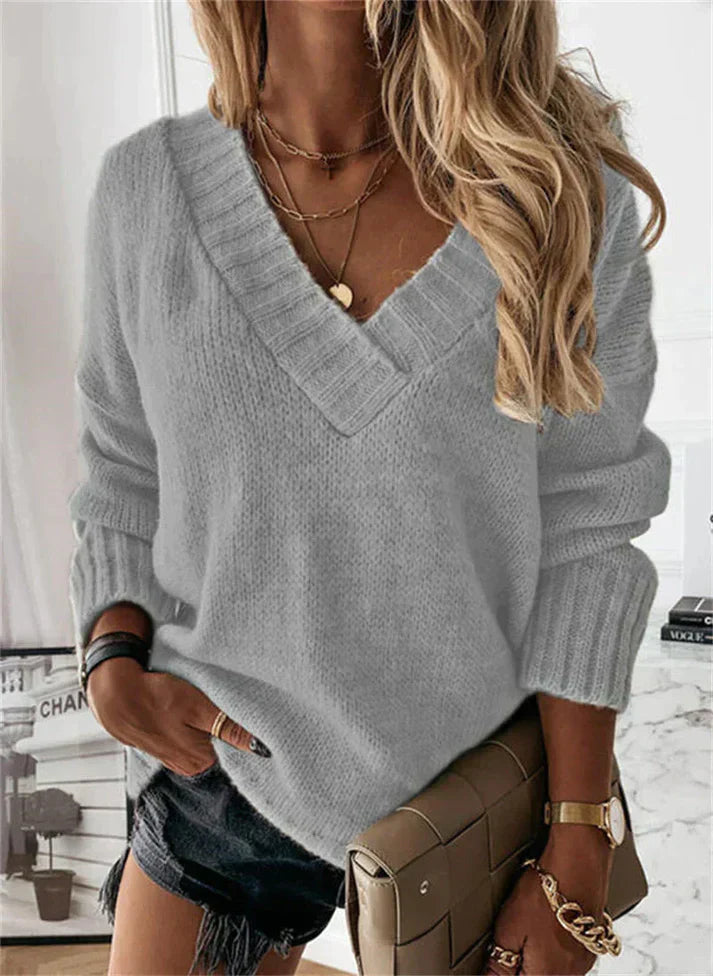 Lexi – Elegant Knit V-Neck Sweater