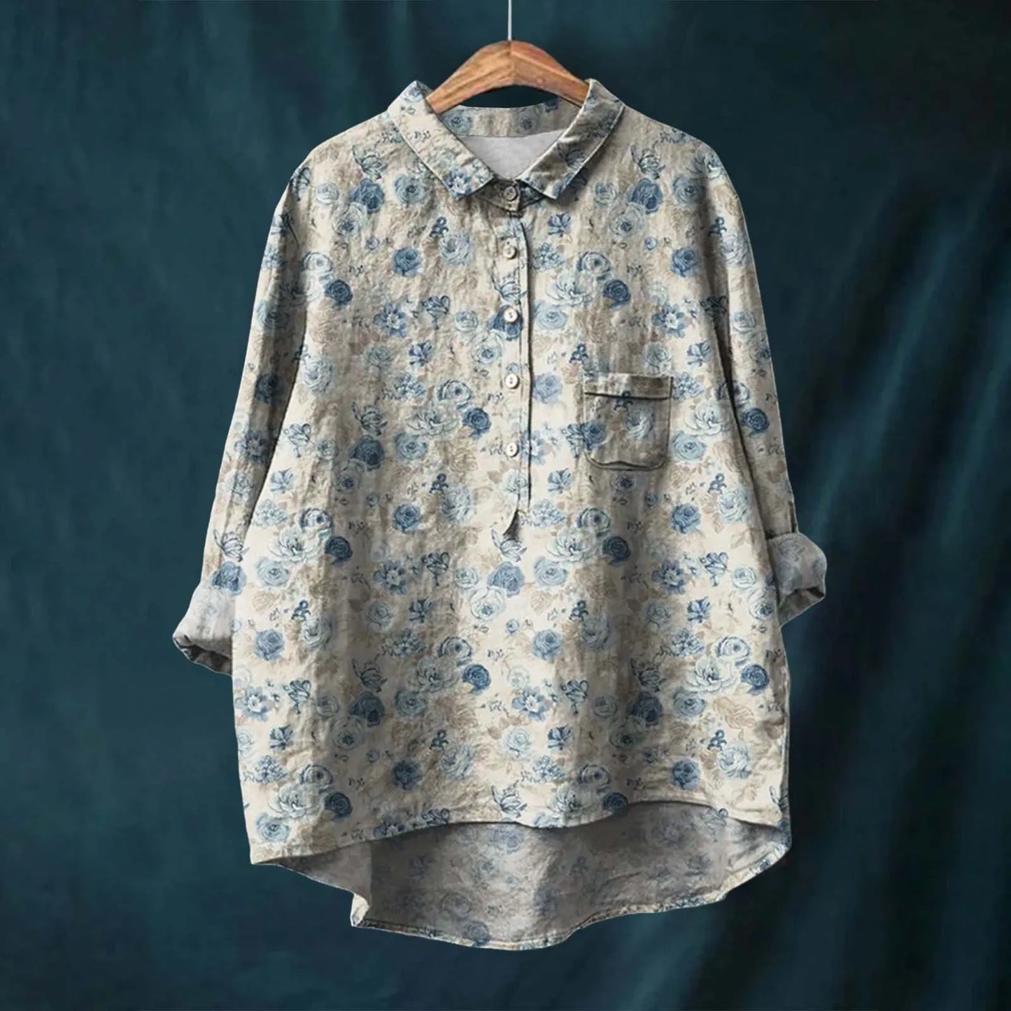 Bella – Floral Button-Up Shirt