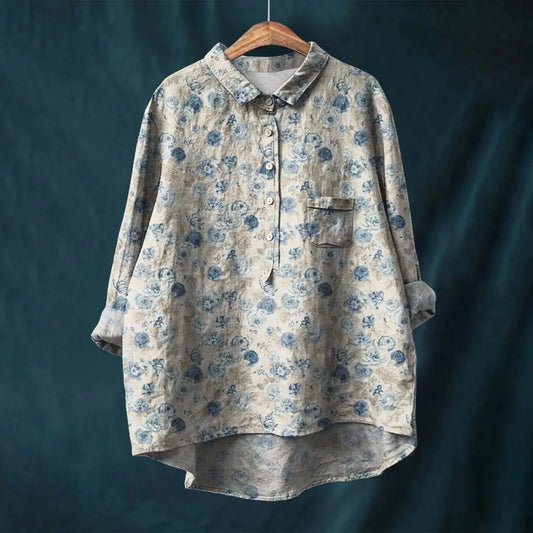 Bella – Floral Button-Up Shirt