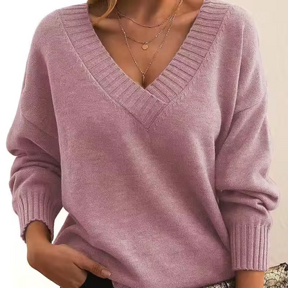 Marisa – V-Neck Knit Sweater