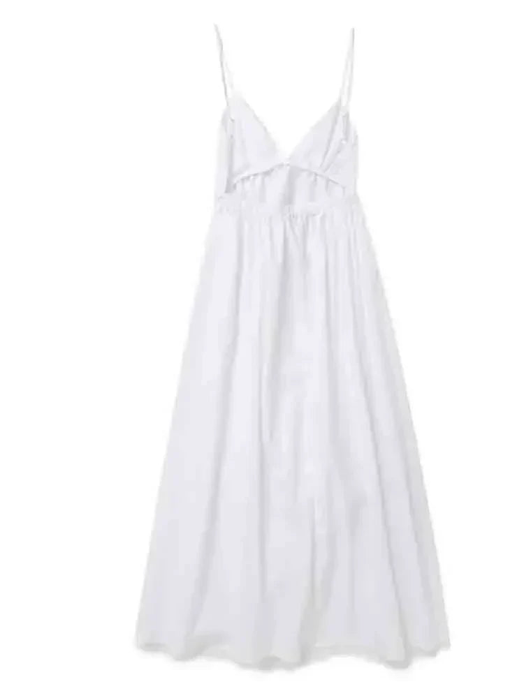 Sydney – Elegant White Midi Dress