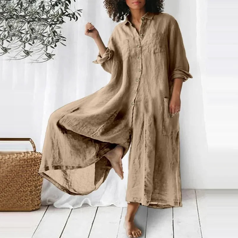 Sage – Oversized Cuasual Maxi Dress