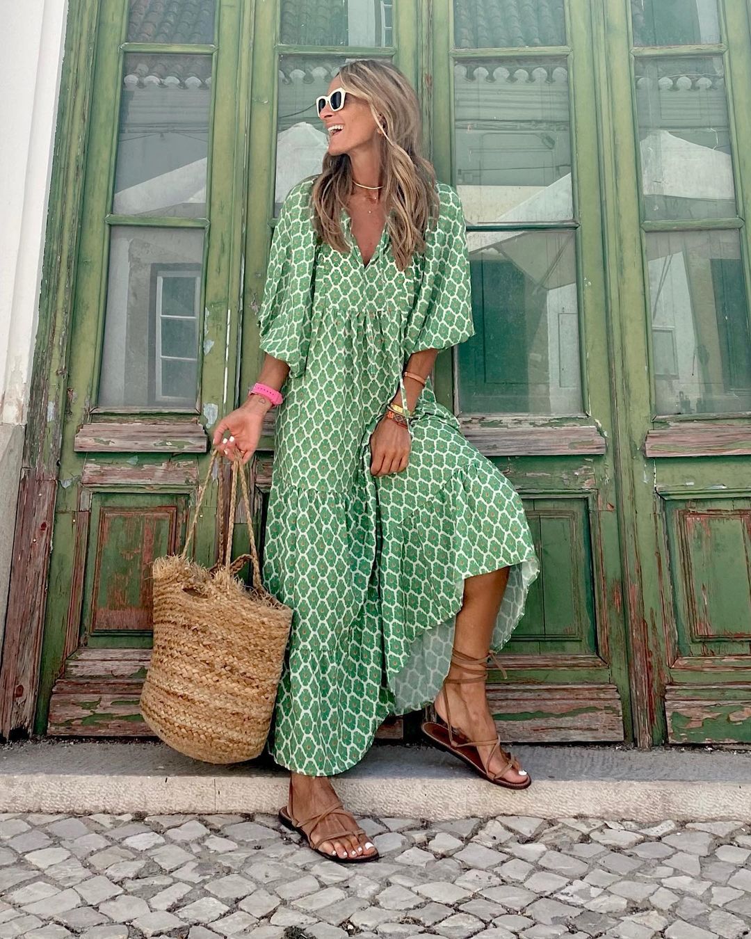 Olive – Loose Fit Boho Maxi Dress