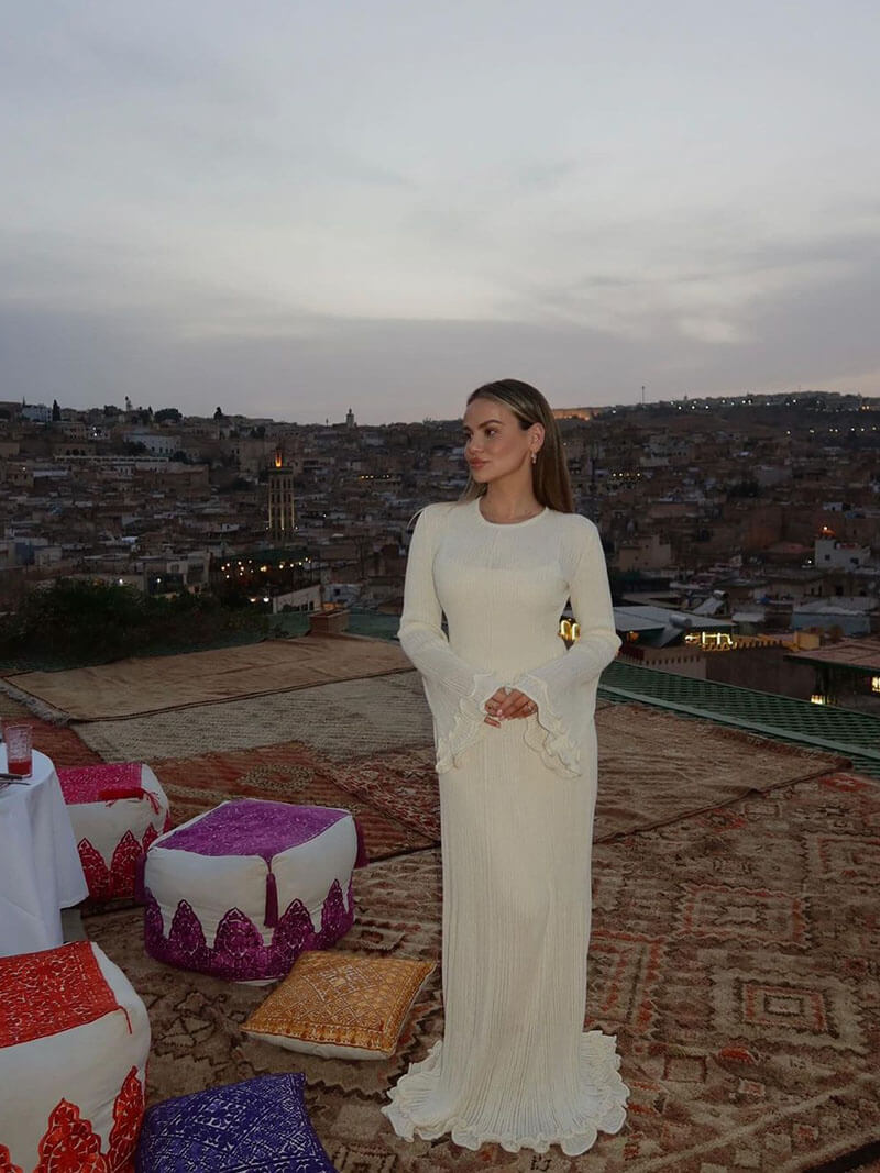 Candor – Ruffles Flared Maxi Dress