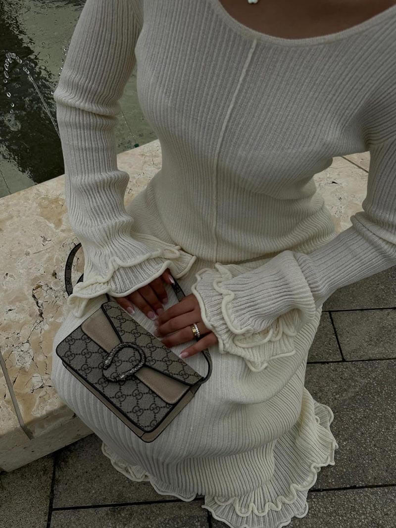 Candor – Ruffles Flared Maxi Dress