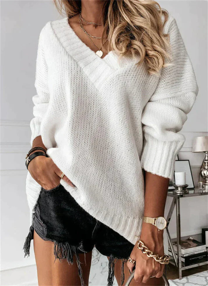 Lexi – Elegant Knit V-Neck Sweater