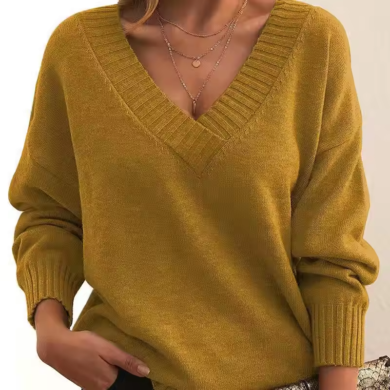 Marisa – V-Neck Knit Sweater