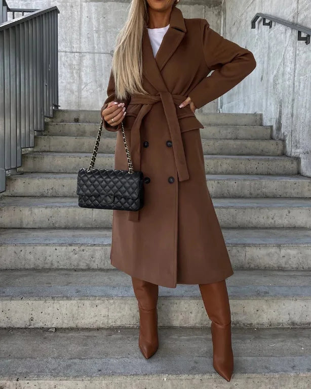 Ivy – Double-Breasted Wool Trench Coat