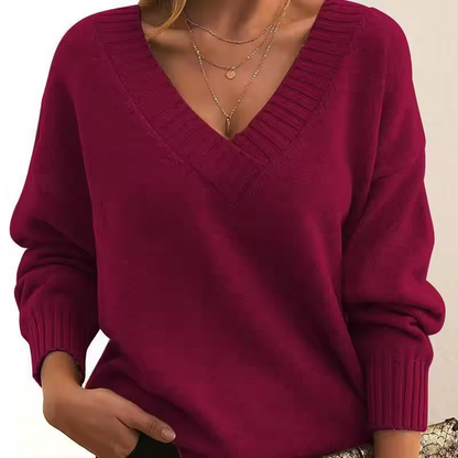 Marisa – V-Neck Knit Sweater