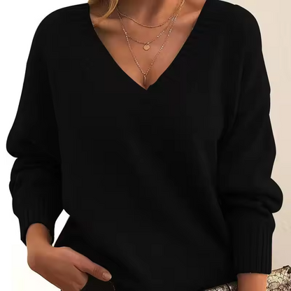 Marisa – V-Neck Knit Sweater