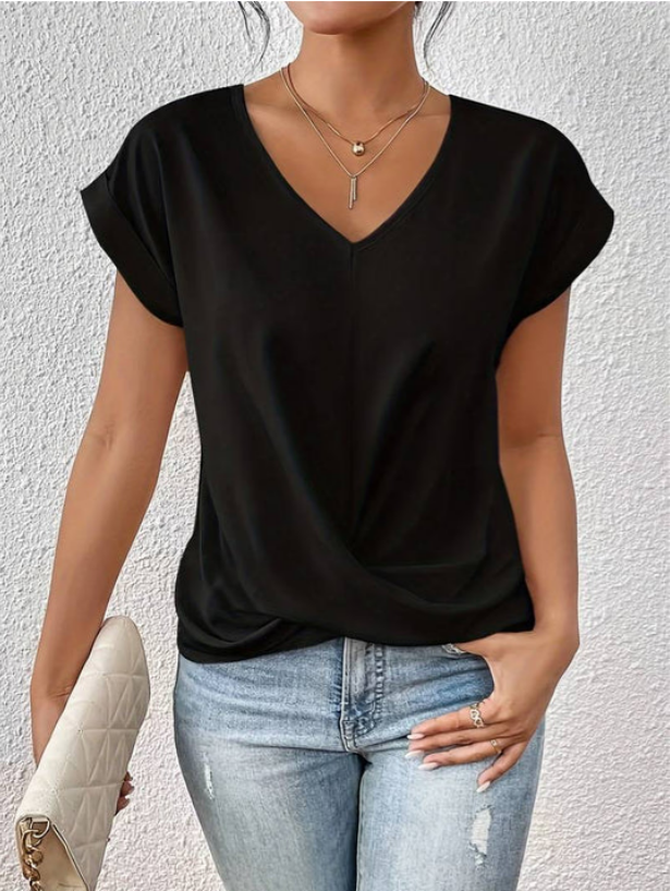 Bella – Elegant V-neck Shirt