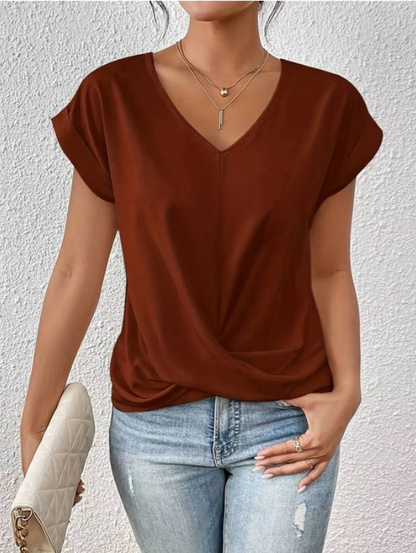 Bella – Elegant V-neck Shirt
