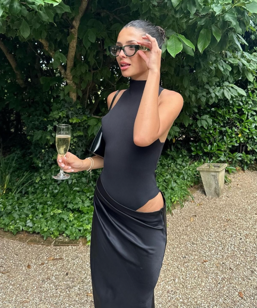 Harmony – High Neck Asymmetrical Maxi Dress