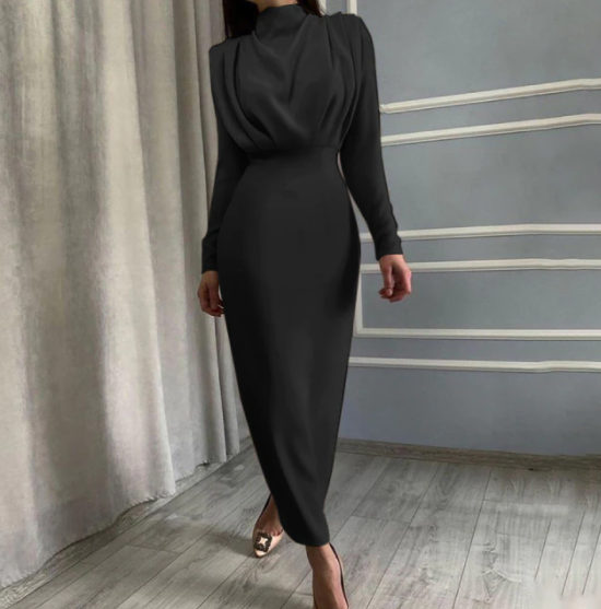 Liana – Elegant Crew Neck Dress