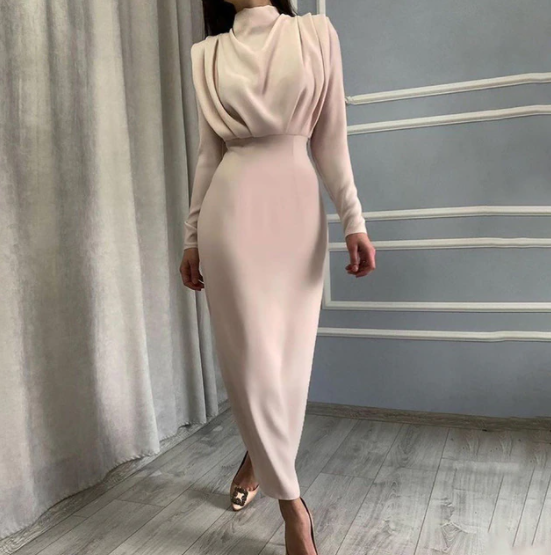 Liana – Elegant Crew Neck Dress