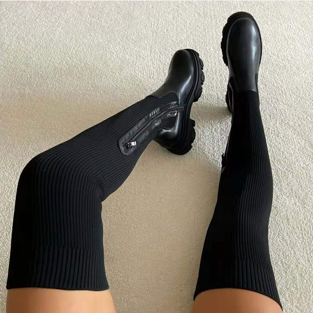 Maris – Over-the-Knee Sock Boots