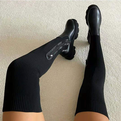 Maris – Over-the-Knee Sock Boots