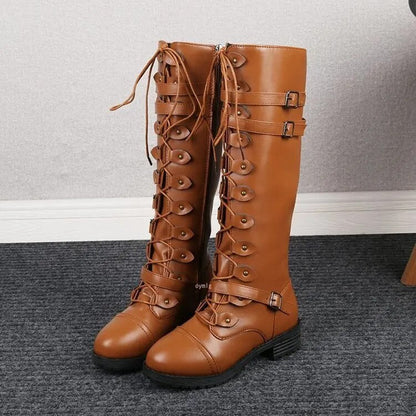 Selma – Retro Lace-Up Boots