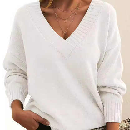 Marisa – V-Neck Knit Sweater