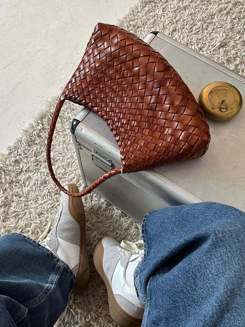 Romi – Braided Faux Leather Handbag