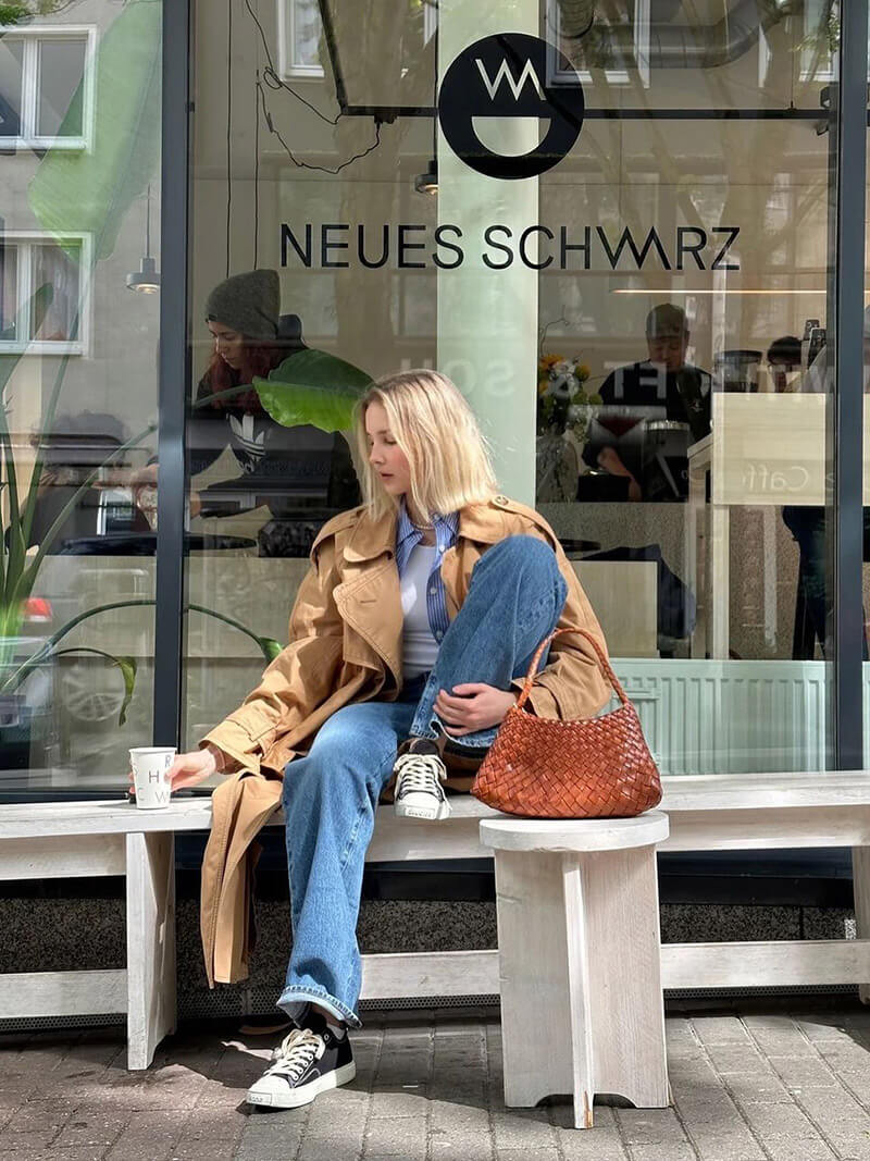 Romi – Braided Faux Leather Handbag