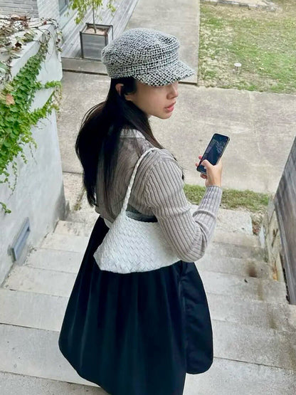 Romi – Braided Faux Leather Handbag