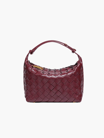Nadia – Mini Woven Faux Leather Bag
