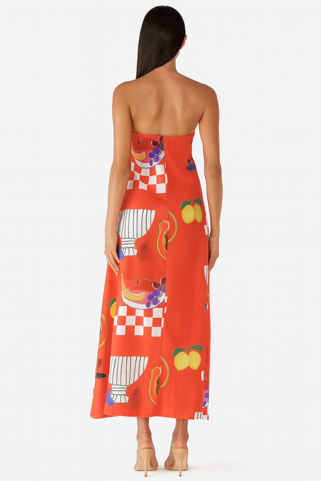 Fleur – Tropical Print Strapless Dress