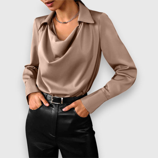 Serena – Elegant Cowl Neck Blouse