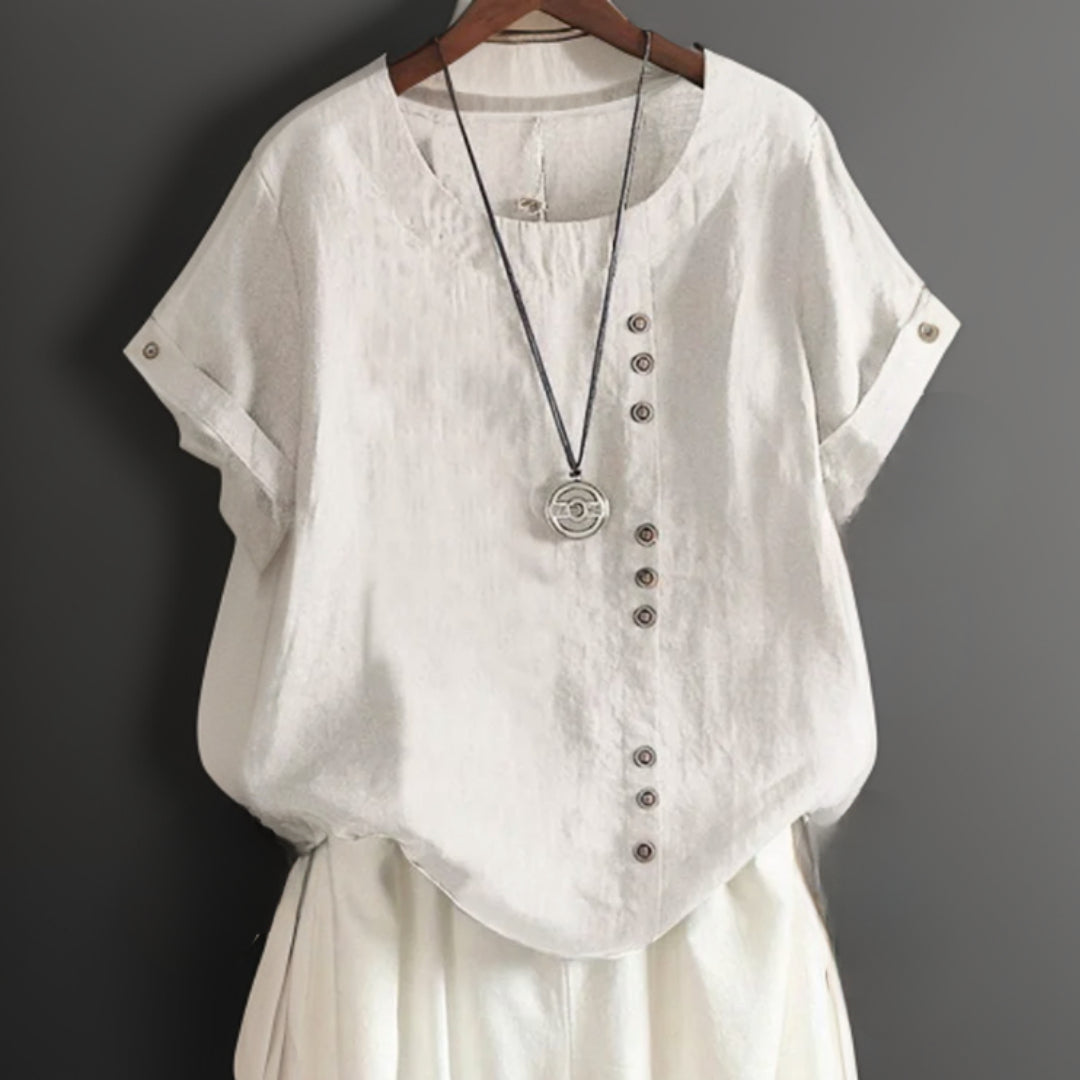 Miranda – Button-Down Linen Top