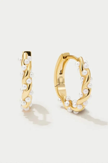 Siena – Pearl Hoop Earrings