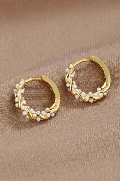 Siena – Pearl Hoop Earrings