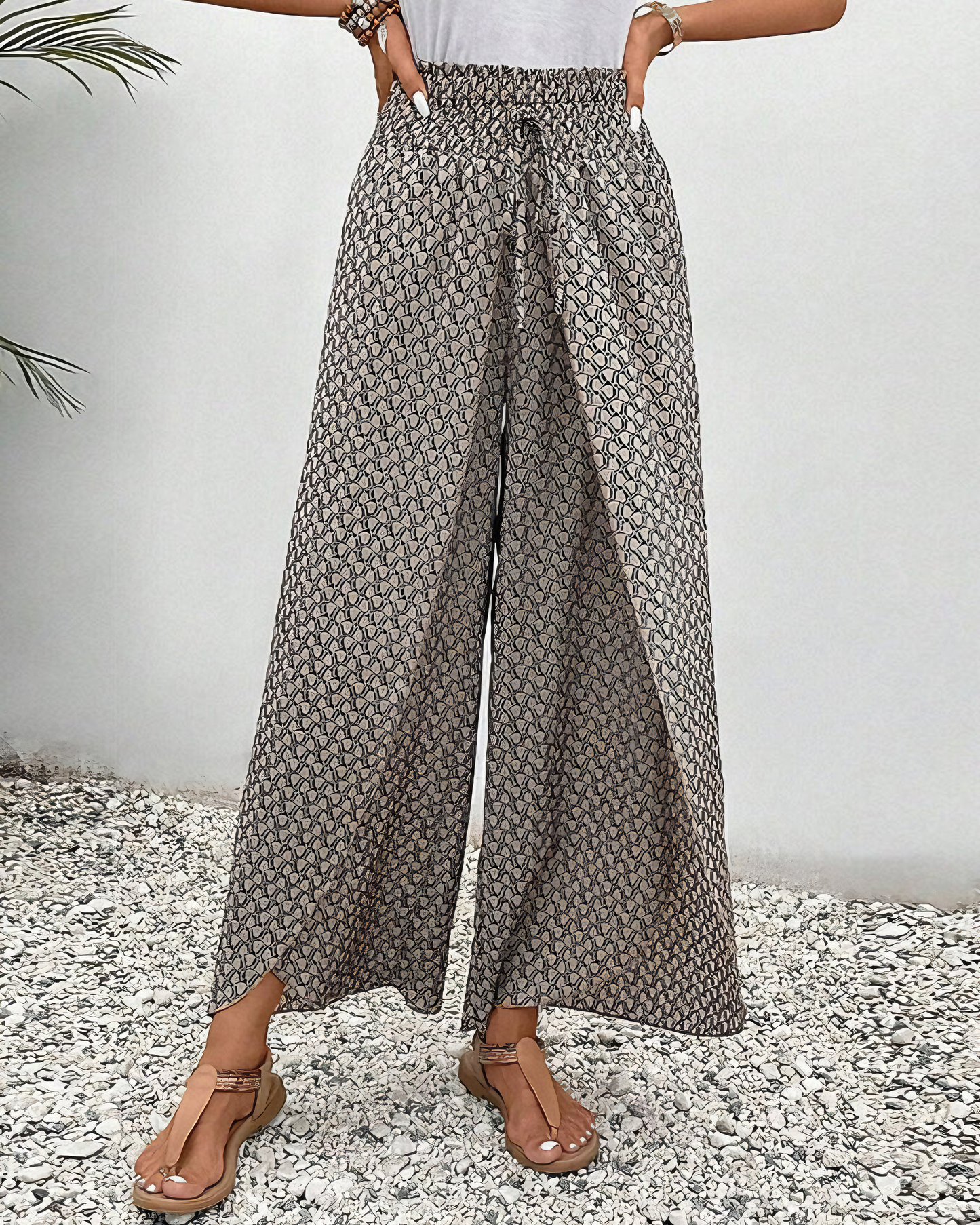 Helene – Printed Wide-Leg Pants