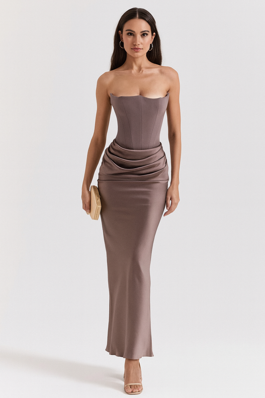 Luna – Strapless Elegant Maxi Dress