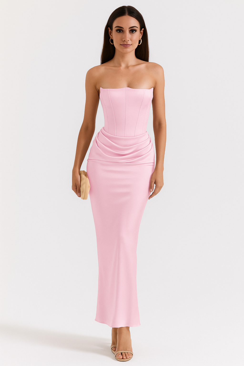 Luna – Strapless Elegant Maxi Dress