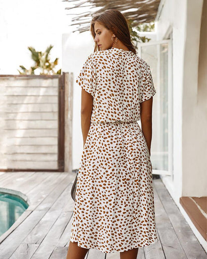 Molly – Elegant Leopard Print Midi Dress