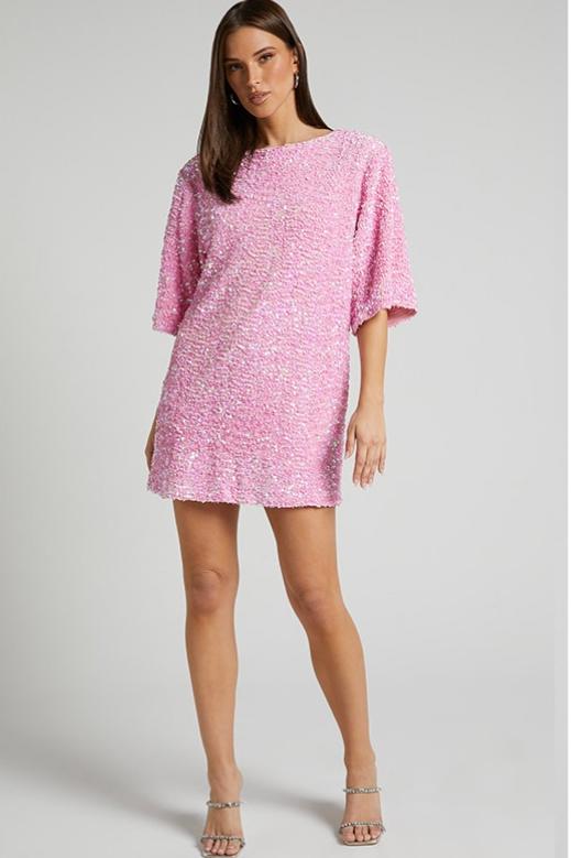 Lilly – Backless Sequin Mini Dress