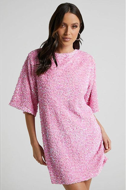 Lilly – Backless Sequin Mini Dress