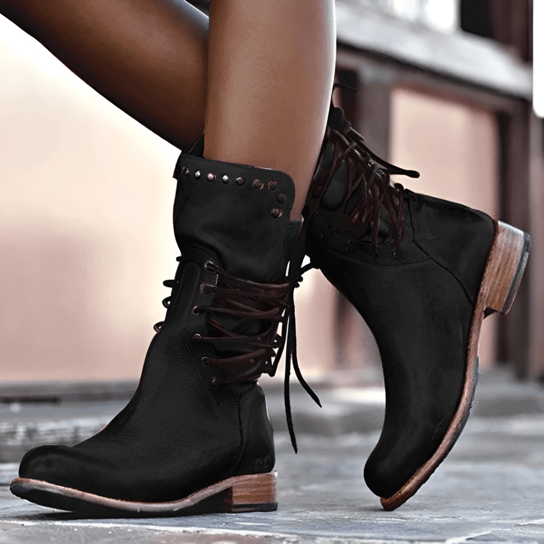 Elodie – Lace-Up Leather Boots