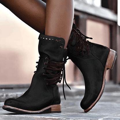 Elodie – Lace-Up Leather Boots