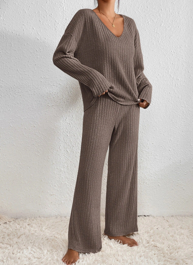 Bianca – V-Neck Knit Lounge Set