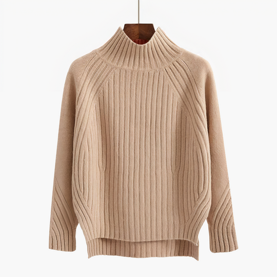 Olive – Ribbed Turtleneck Sweater